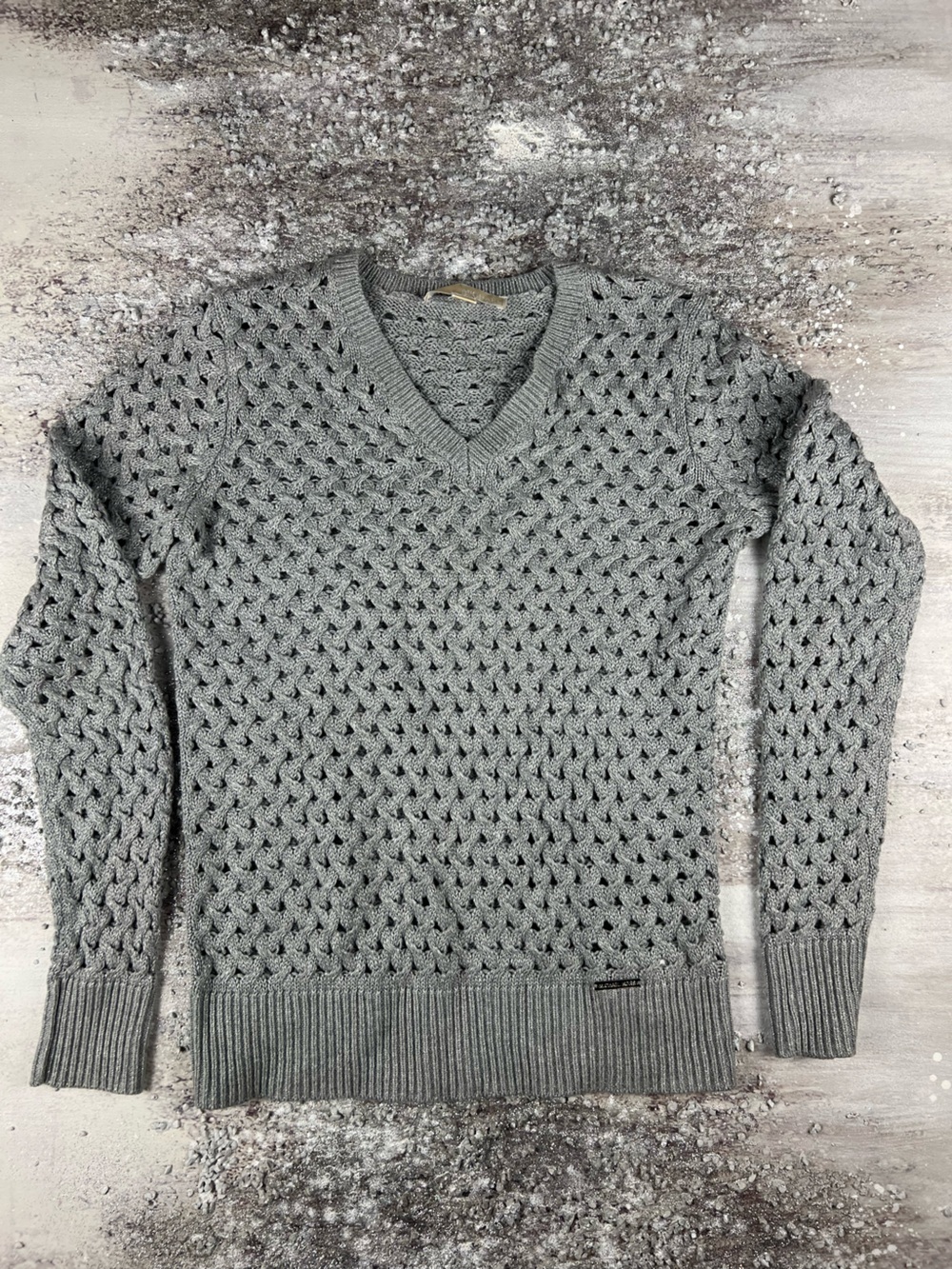 Michael Kors gray v-neck sweater extra small